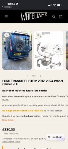 Ford transit custom spare - ford,