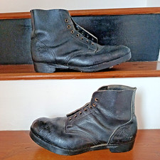 Vintage British Army  T&H Bros Hobnail Army Military Boots Black Size 10M