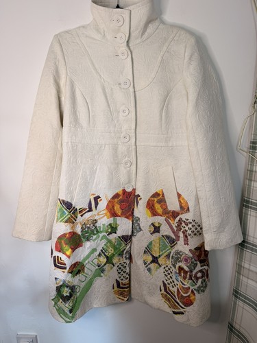 Desigual cream jacquard - , coat