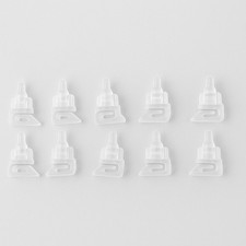 10x Clear Clip-On Safety Snap Toggles for Roman Blinds- Cord Breakaway Connector