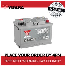 12V Car Battery, Type 096, Yuasa YBX5096, 80Ah 740CCA Sealed Calcium
