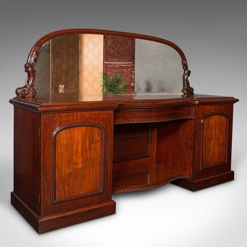 Antique pedestal sideboard - antique,