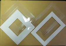  2 x Finger Plates Light Switch Single Double Plug Socket Surround Panel 