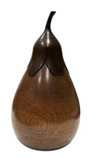 19th C  Japanese Meiji period wooden tea caddy in form of an aubergine 13cm H