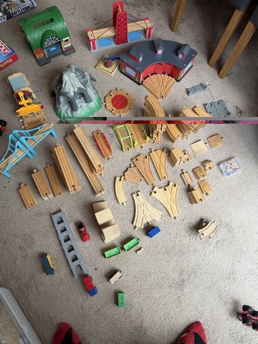 Wooden train set bundle - wooden, large