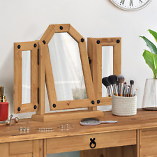 Corona Mirror Triple Dressing Table Mexican Solid Pine by Mercers Furniture®