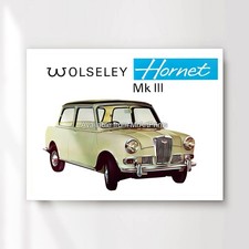 WOLSELEY HORNET Car Advertising Art Poster Classic Advert Print Picture A4 A1 XL