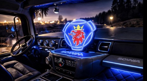 Scania led neon sign truck - scania,