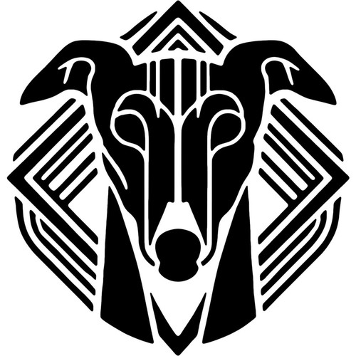 Art deco greyhound reusable - 'art,