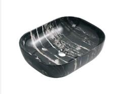 Black Marble Counter Top Bathroom Basin 0 Tap Hole 500mm x 395