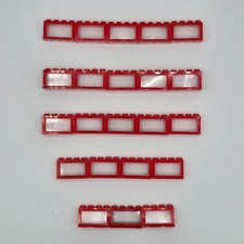 Betta Bilda Windows (23) Red 1960s – All with Clear Panes – Vintage Toy Parts
