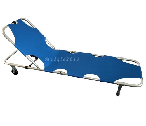 Aluminum folding stretcher - aluminum,
