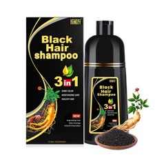 17oz 3 in 1 Black Hair Dye Shampoo Instant + Grey Coverage