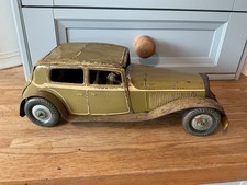 Vintage 1930’s  Tinplate Clockwork Mettoy Toys Wind-Up Car Rolls Royce Sedan