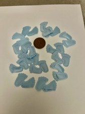20 Pairs Blue Fabric Baby Feet