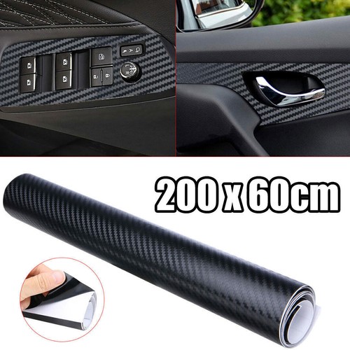 Carbon fibre vinyl - 3d, black
