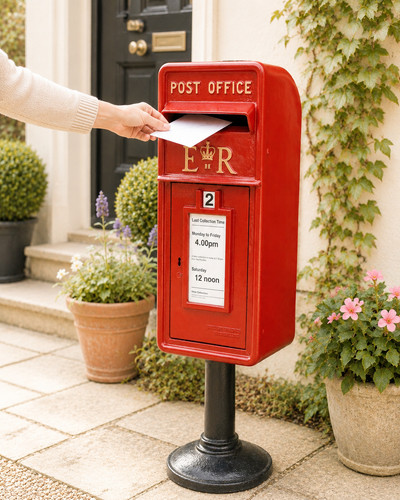 Post box cast iron wall - cast,