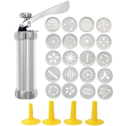 Stainless steel cookie press - stainless,