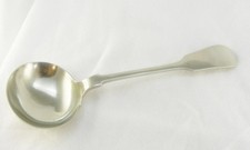 Vintage Fiddle Back Ladle Soup Server Spoon EPNS SIlver Plate Flatware 18cm