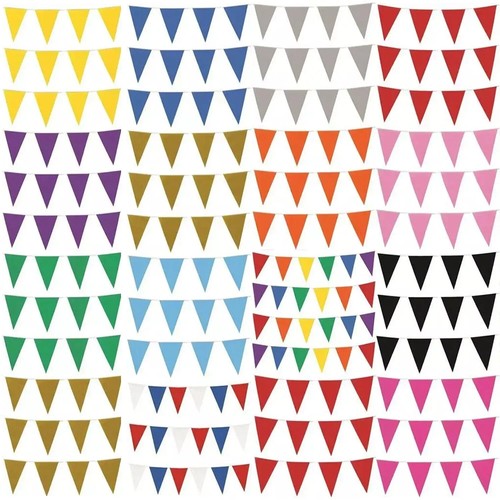 10m colour bunting flags - 10m,