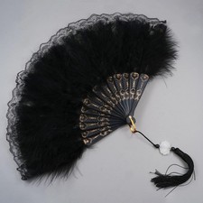1Pc Faux Feather Plush Fan