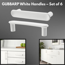 6x IKEA GUBBARP White Handles