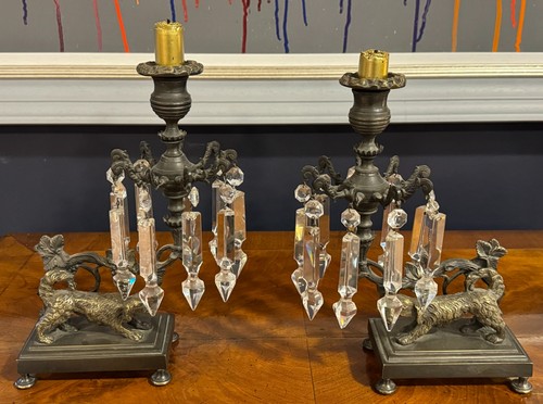 Pair antique 19th century - pair, gilt