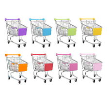 Children’s Mini Shopping Trolley Metal Kids Pretend Play Toy Supermarket Chrome