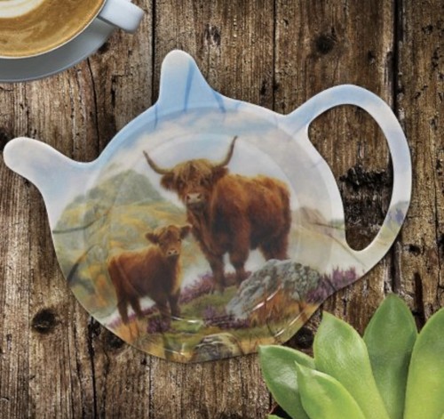 Highland cow teabag tidy - teabag,