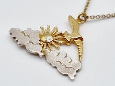 Alex Monroe Morning Sunrise necklace GOLD plated Sterling Silver Hope Clouds