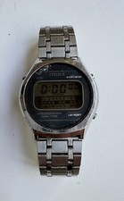 Vintage Rare Citizen LCD Cronograph Daul Time 80s Stainless Steel GN-4-5 Watch