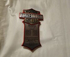 Harley Davidson Oil Tank Patent Nameplate 66041-05