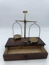 Antique Table Top Apothecary Balance Scale 10.5”x4.5” ￼