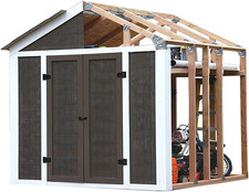 EZBUILDER 7 X 8 Foot Peak Roof Storage Shed Garage Barn DIY EZ Framing Kit