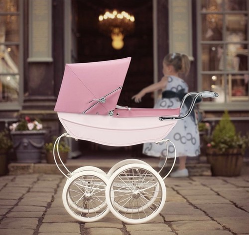 Silver cross pink - silver, dolls