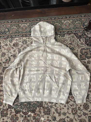 Supreme blocks tan - hoodie, size
