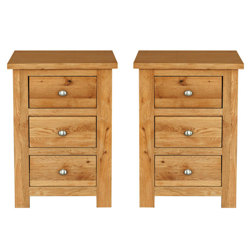 Pair small oak bedside - pair,