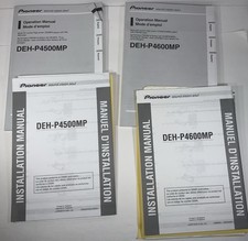 Pioneer DEH-P4500MP & DEH-P4600MP Instruction Operation Installation Manuals ++