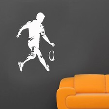 RUGBY PLAYER WALL ART STICKER DECAL KIDS BEDROOM DECOR
