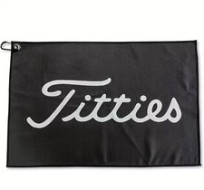 Black Funny Golf Microfiber