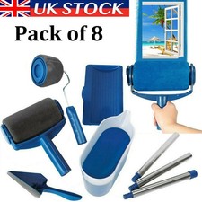 Paint Runner Pro Roller 8Pcs Brush Set Room Painting Wall Handle Decorating New
