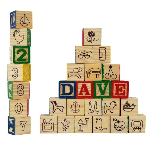 Wooden block set - set, 123