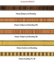 10mm wide wood Inlay Banding, Finishing Inlay Strip, Wood Veneer Borders