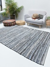 Denim Blue Rug Hand Woven