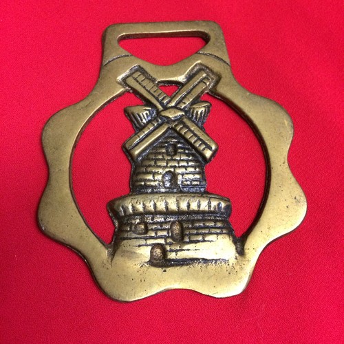 Vintage horse brass windmill - vintage,