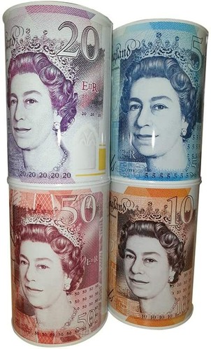 Sterling bank note money - sterling, tin
