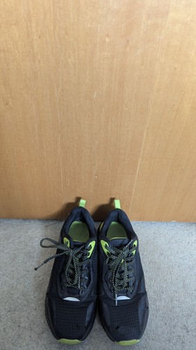 Men black green walking shoes - black,,