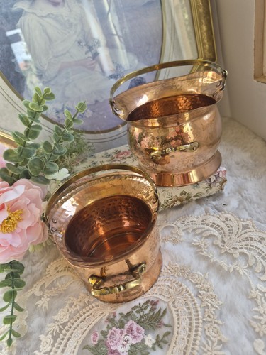 Pair vintage hammered - of,