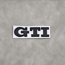 VW GTI Black Dechromed Rear Tailgate Badge - 