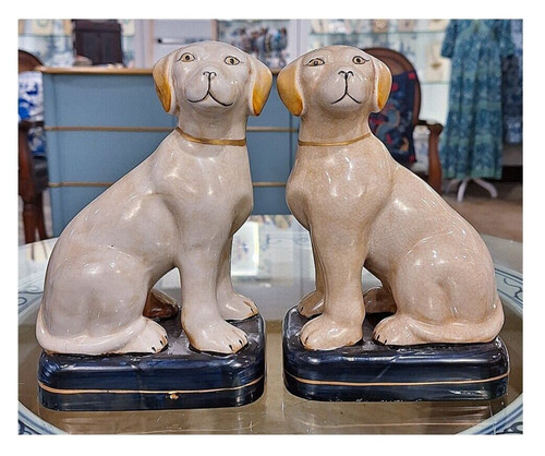 Pair porcelain ivory - of,